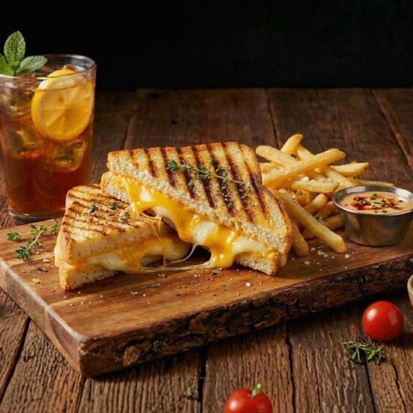 Üç Peynirli Tost Menü (Patates + İçecek)